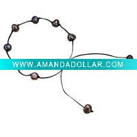 Wholesale handmade freshwater pearl rope bracelet