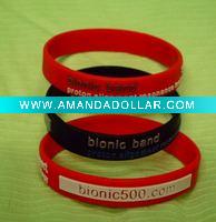 Embossed silicone wristbands