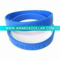 Wholesale 2011 custom hologram silicone wristband