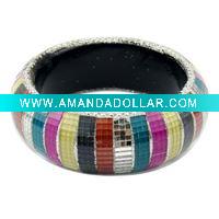 Rainbow Theme Fashion Resin Bangle