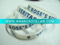 Wholesale Debossed fill-ink silicone bracelet