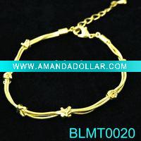 Wholesale Golden chain bracelet BLMT0020
