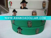 Wholesale Color printing silicone wristband/bracelet/band/wrist band
