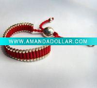 Wholesale Handmade Braided fashion bracelets, Copper / Zinc Alloy New Knotted friendship bracelets.