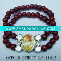 Wholesale latest double wood beads bracelet