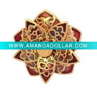 Wholesale Flower Cloisonne Brooch