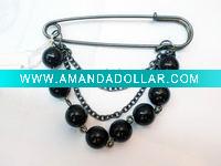garment pin with beads