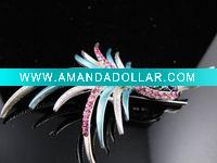 lovely bird crystal alloy brooch