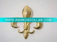 Gold Tone Fleur De Lis Brooch Pin