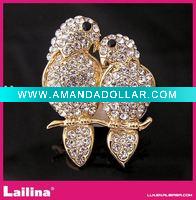 2011 alloy diamond brooch