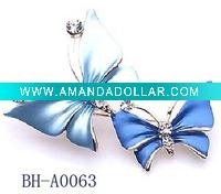 butterfly crystal brooch