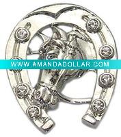 Wholesale Equestrian / Horse racing with 2011 New Brooches jewelry, feature crystals & silver color plated