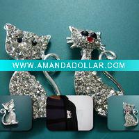 rhinestone pin brooch