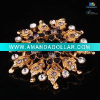 Wholesale Clear crystal alloy brooch