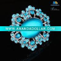 Wholesale Fashion Aquamarine Crystal Brooches Pins