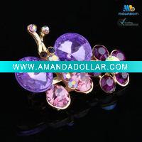 Wholesale Fancy Purple Rhinestone Crystal Brooches