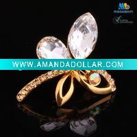 Wholesale Fancy Alloy Clear Crystal Brooches