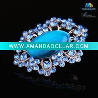 Wholesale Sapphire Crystal Brooch with Cat Eye