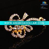 Wholesale Fashion Crystal Floral Brooch