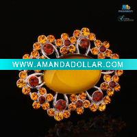 Alloy rhinestone brooch