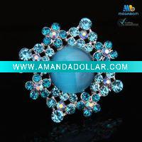 Wholesale Fashion Rhinestone Brooches With Blue