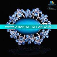 Wholesale Shining Blue Crystal Brooches Pin