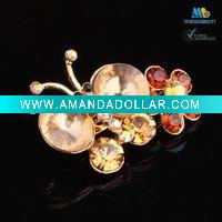Light Topaz Crystal Elegant Brooches