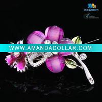 Wholesale Alloy Polyresin Flower Brooches