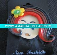 plastic brooch