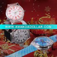 Promotional watch with large imprint space on belts and dials