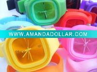 Wholesale 100pcs/lot cute wrist silicon watch in date
