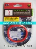Wholesale Stylish silicone ion watch