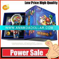 Wholesale Power seller !Fashion cartoon super mario watches children wristwatches kids watches A0258 wholesale