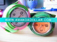 juding fashion silicone slap watch