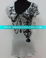Wholesale 100% Cotton Ladies T-shirt