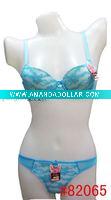 Wholesale fashionable lady's bra& brief set cheap stock lady's bra set