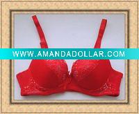 Wholesale Sexy Three-breasted Removable Shoulder Strap Big Size Padded-up Lingerie Set