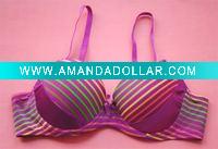 Hot Sell Plum Sexy Inner Wear of Ladies Colorful Streak Line Printting