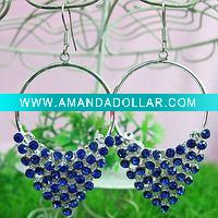 Wholesale 2011 Trendy rhinestone/charton hoop earrings
