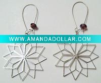 Wholesale fashion silver acrylic flower earrings