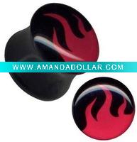Wholesale redfire plug jewelry ear tunnel ring body piercing jewelry