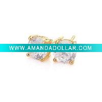 Wholesale 18k gpld plated copper stud earring