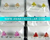 diamond triangle Earring magnetic Studs zircon