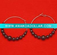 Wholesale 2011 most popular beaded hoop earring with fashion style