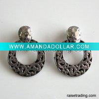 copper alloy silver black jewelry earring