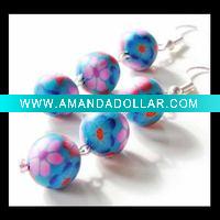 Wholesale handmade fashion earring/polymer clay earring
