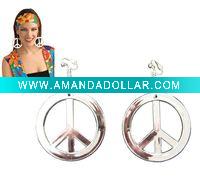 Wholesale plastic peace earrings