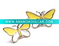 Wholesale fashion butterfly shape alloy enamel stud earrings