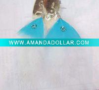 Wholesale 2011 fashion feather hoop earring