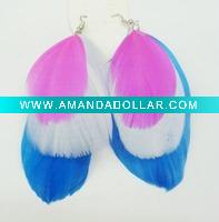 Wholesale True Colors Feather Earrings
